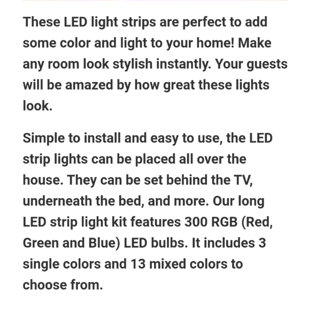 🆕️65ft Color Changing LED Light Strip (Remote) - Picture 3 of 10